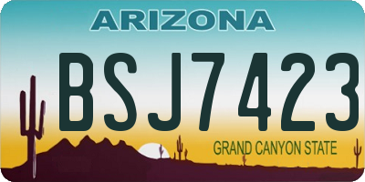 AZ license plate BSJ7423