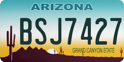 AZ license plate BSJ7427