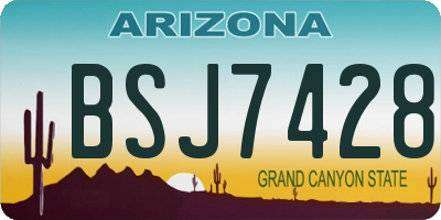 AZ license plate BSJ7428