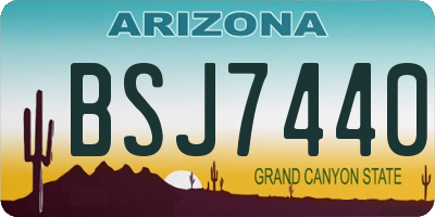 AZ license plate BSJ7440