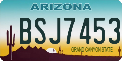 AZ license plate BSJ7453