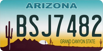 AZ license plate BSJ7482