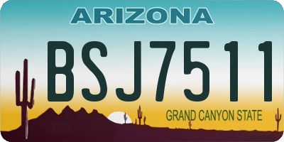 AZ license plate BSJ7511