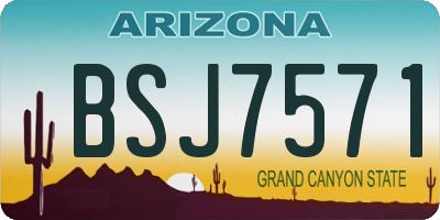 AZ license plate BSJ7571