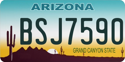 AZ license plate BSJ7590