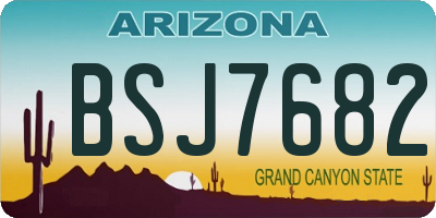 AZ license plate BSJ7682