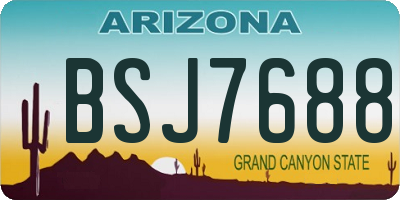 AZ license plate BSJ7688