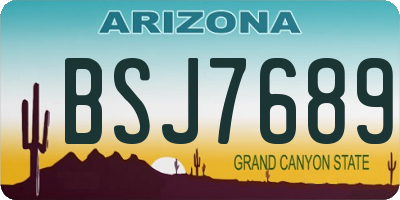 AZ license plate BSJ7689