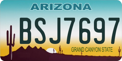 AZ license plate BSJ7697