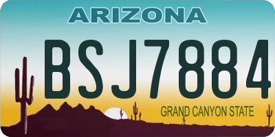AZ license plate BSJ7884