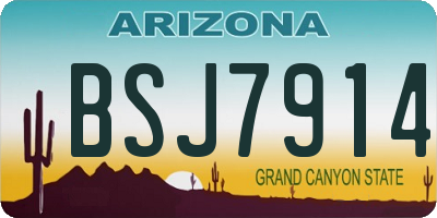 AZ license plate BSJ7914