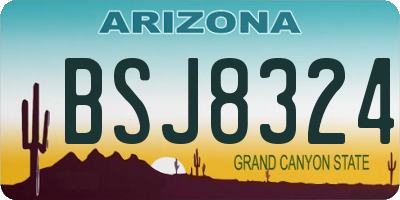 AZ license plate BSJ8324