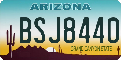 AZ license plate BSJ8440