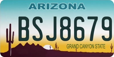 AZ license plate BSJ8679
