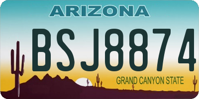 AZ license plate BSJ8874
