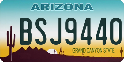AZ license plate BSJ9440