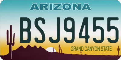 AZ license plate BSJ9455