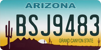 AZ license plate BSJ9483