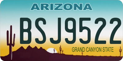 AZ license plate BSJ9522
