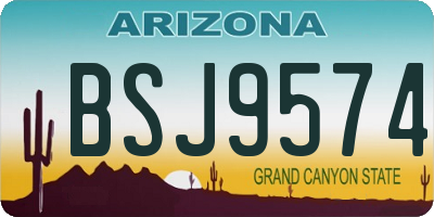 AZ license plate BSJ9574