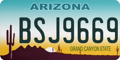 AZ license plate BSJ9669