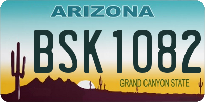 AZ license plate BSK1082