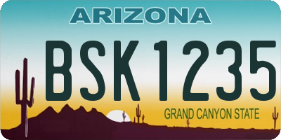 AZ license plate BSK1235