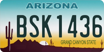 AZ license plate BSK1436