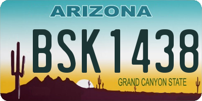 AZ license plate BSK1438