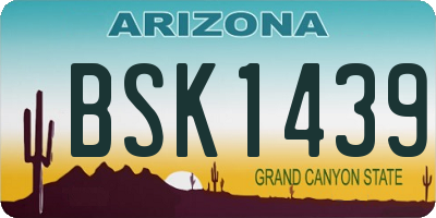 AZ license plate BSK1439