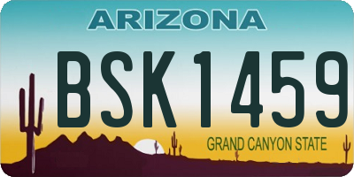 AZ license plate BSK1459