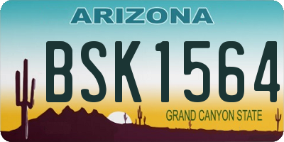 AZ license plate BSK1564