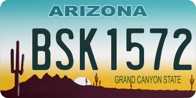 AZ license plate BSK1572