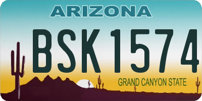 AZ license plate BSK1574