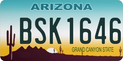 AZ license plate BSK1646