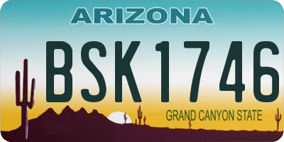 AZ license plate BSK1746