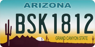 AZ license plate BSK1812
