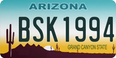 AZ license plate BSK1994