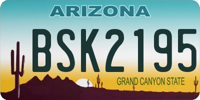 AZ license plate BSK2195