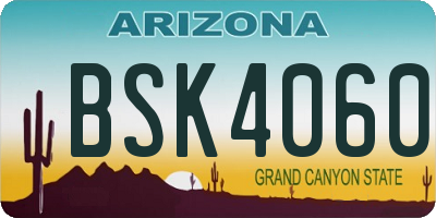 AZ license plate BSK4060