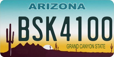 AZ license plate BSK4100