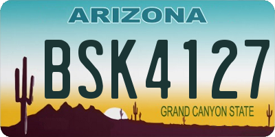 AZ license plate BSK4127