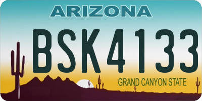 AZ license plate BSK4133