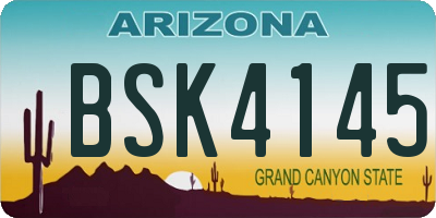 AZ license plate BSK4145