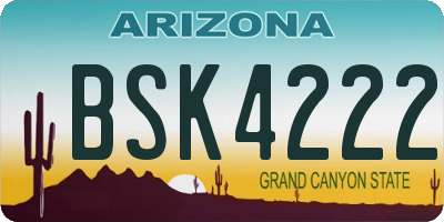 AZ license plate BSK4222