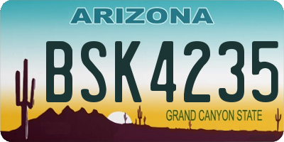 AZ license plate BSK4235