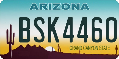 AZ license plate BSK4460