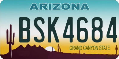 AZ license plate BSK4684