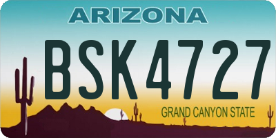 AZ license plate BSK4727