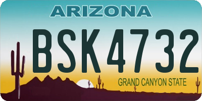 AZ license plate BSK4732
